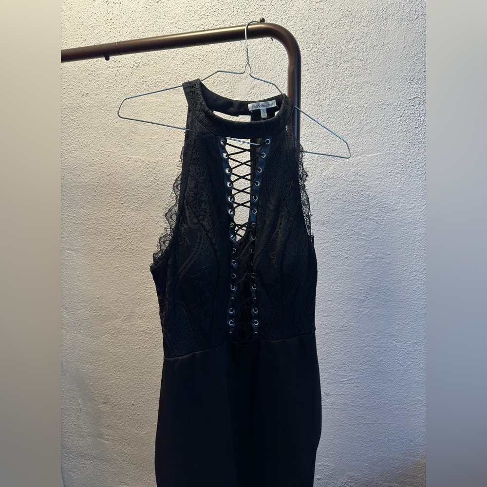 Laced up front dress